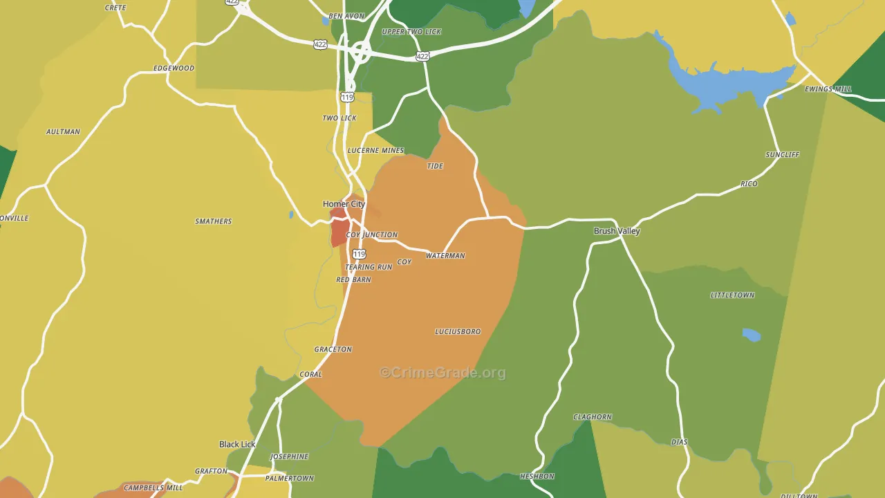 15748, PA Map of Drug-Related Crime Rates
