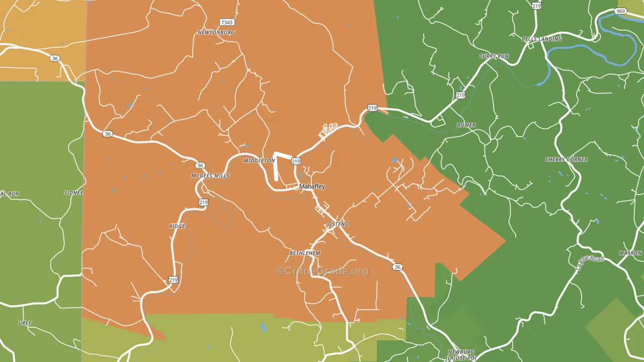 15757, PA Map of Drug-Related Crime Rates