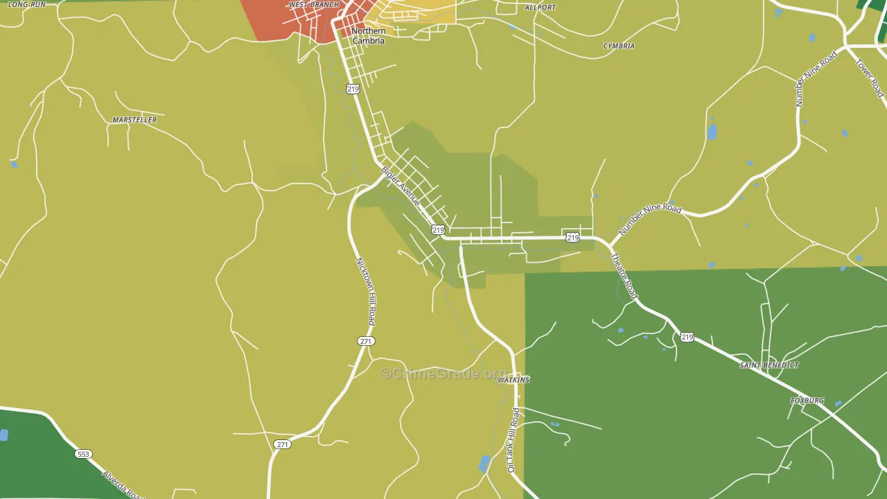 15775, PA Map of Drug-Related Crime Rates