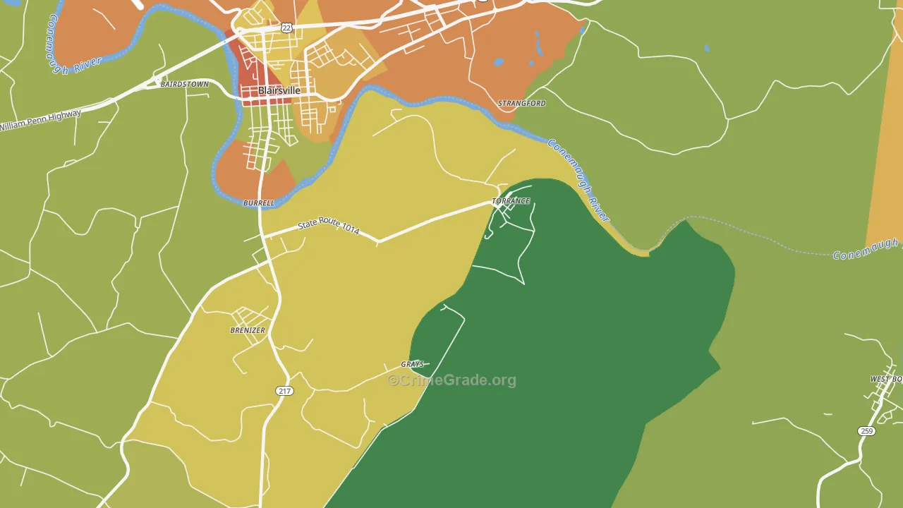 15779, PA Map of Drug-Related Crime Rates