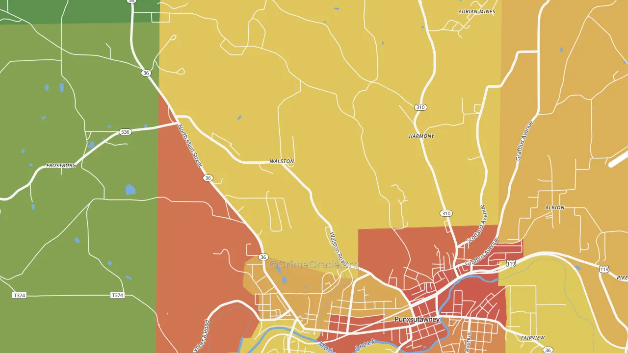 15781, PA Map of Drug-Related Crime Rates