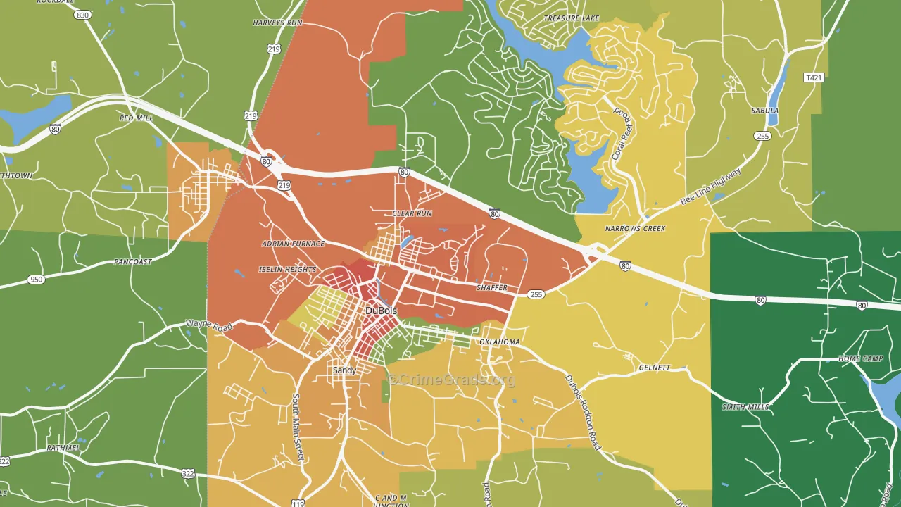 15801, PA Map of Drug-Related Crime Rates