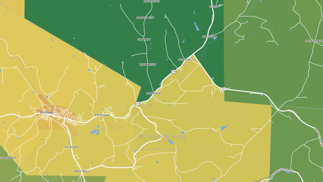 15823, PA Map of Drug-Related Crime Rates