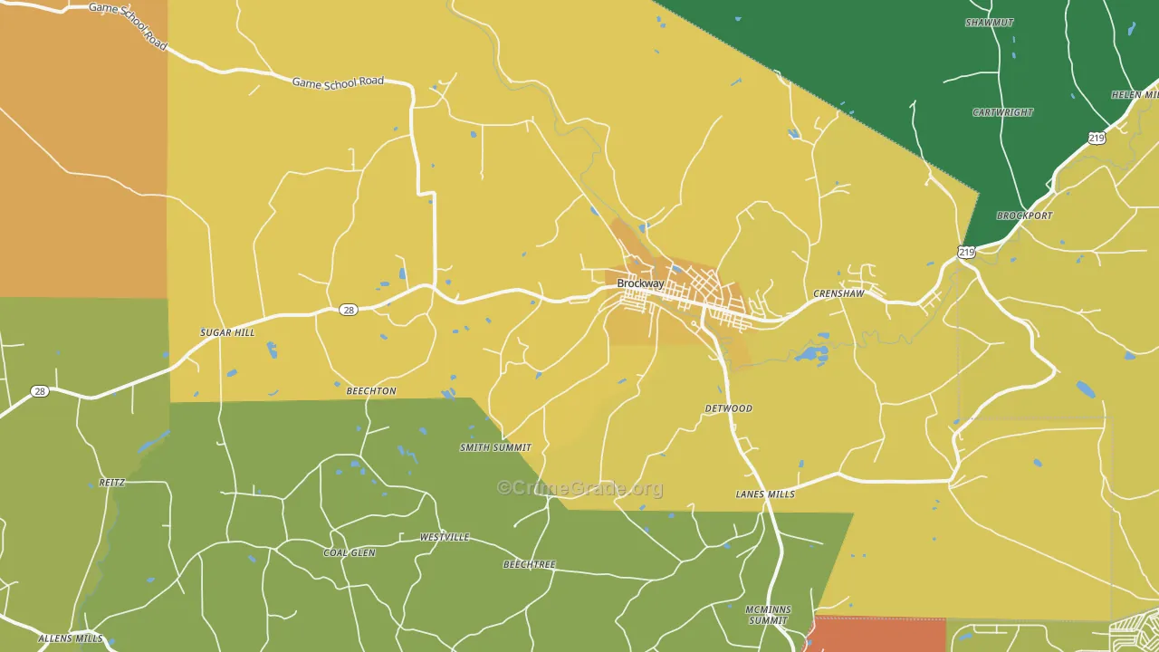 15824, PA Map of Drug-Related Crime Rates