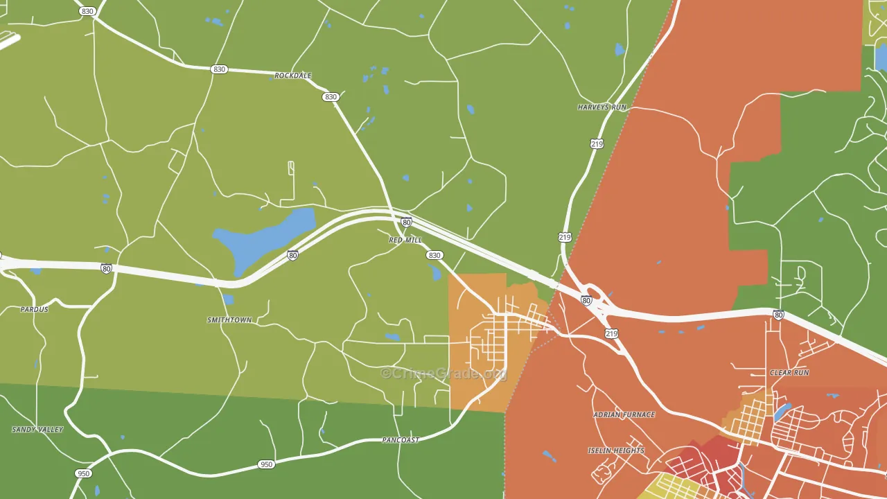 15840, PA Map of Drug-Related Crime Rates