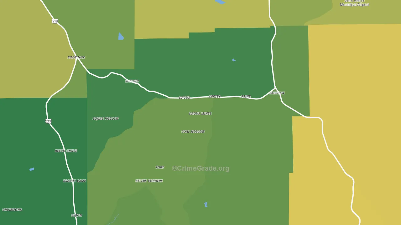15846, PA Map of Drug-Related Crime Rates