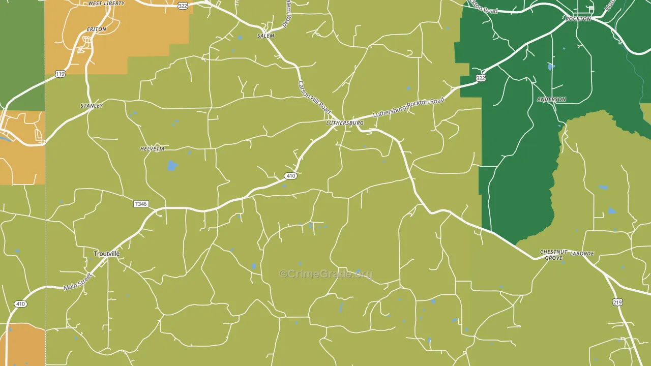 15848, PA Map of Drug-Related Crime Rates