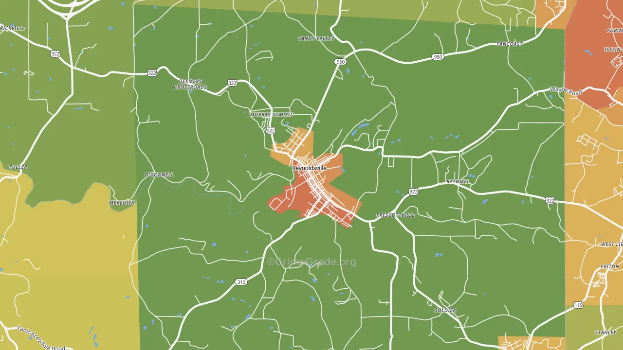 15851, PA Map of Drug-Related Crime Rates