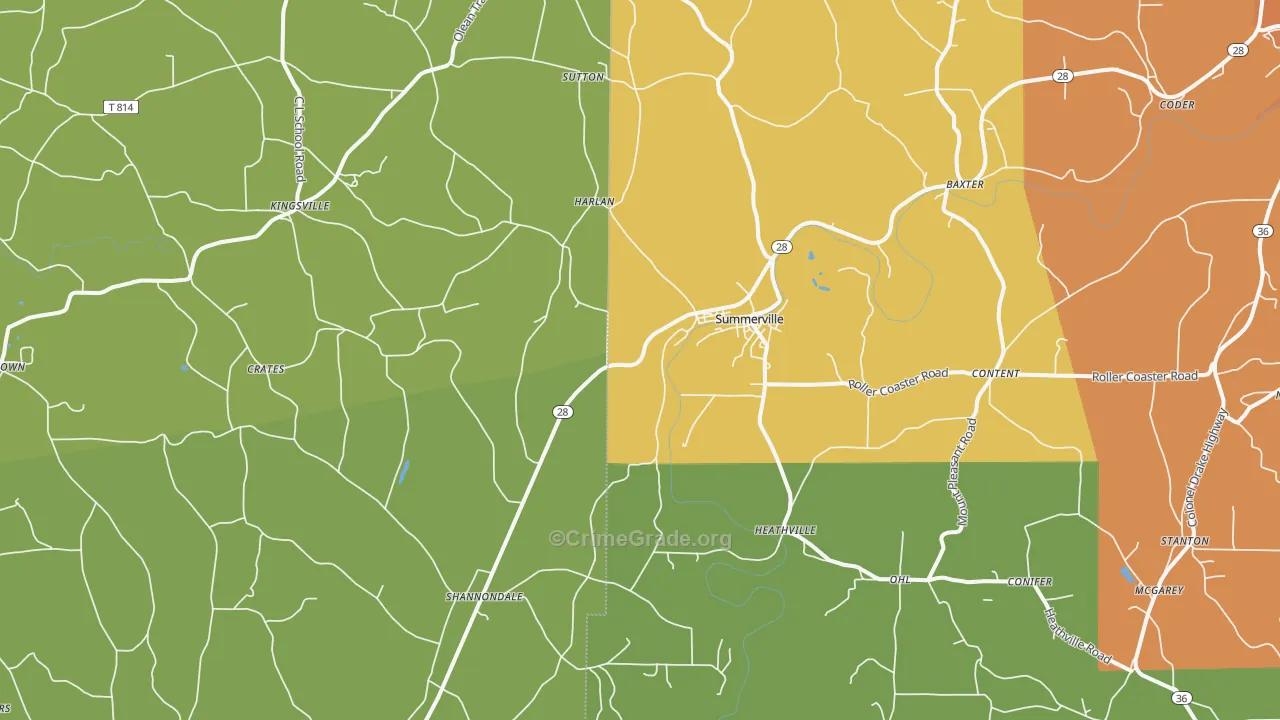 15864, PA Map of Drug-Related Crime Rates
