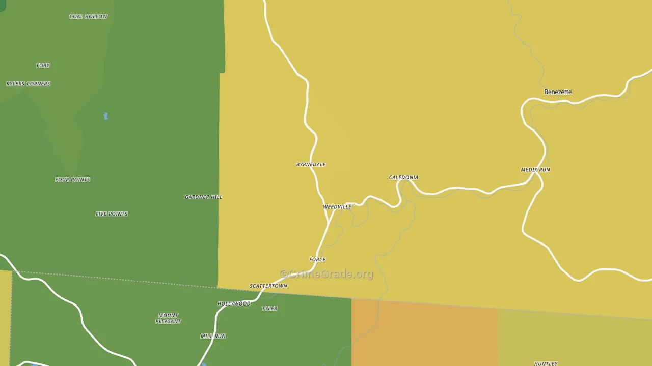 15868, PA Map of Drug-Related Crime Rates