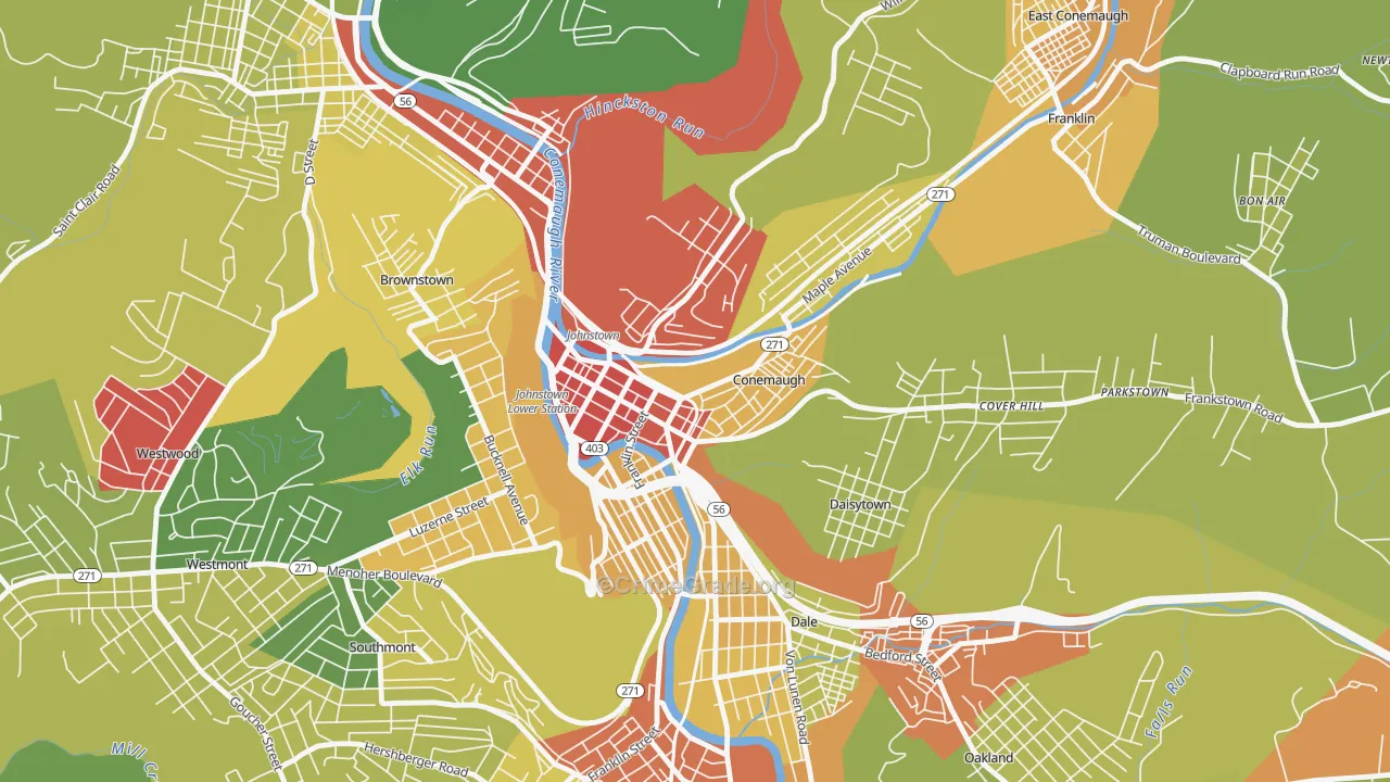15901, PA Map of Drug-Related Crime Rates