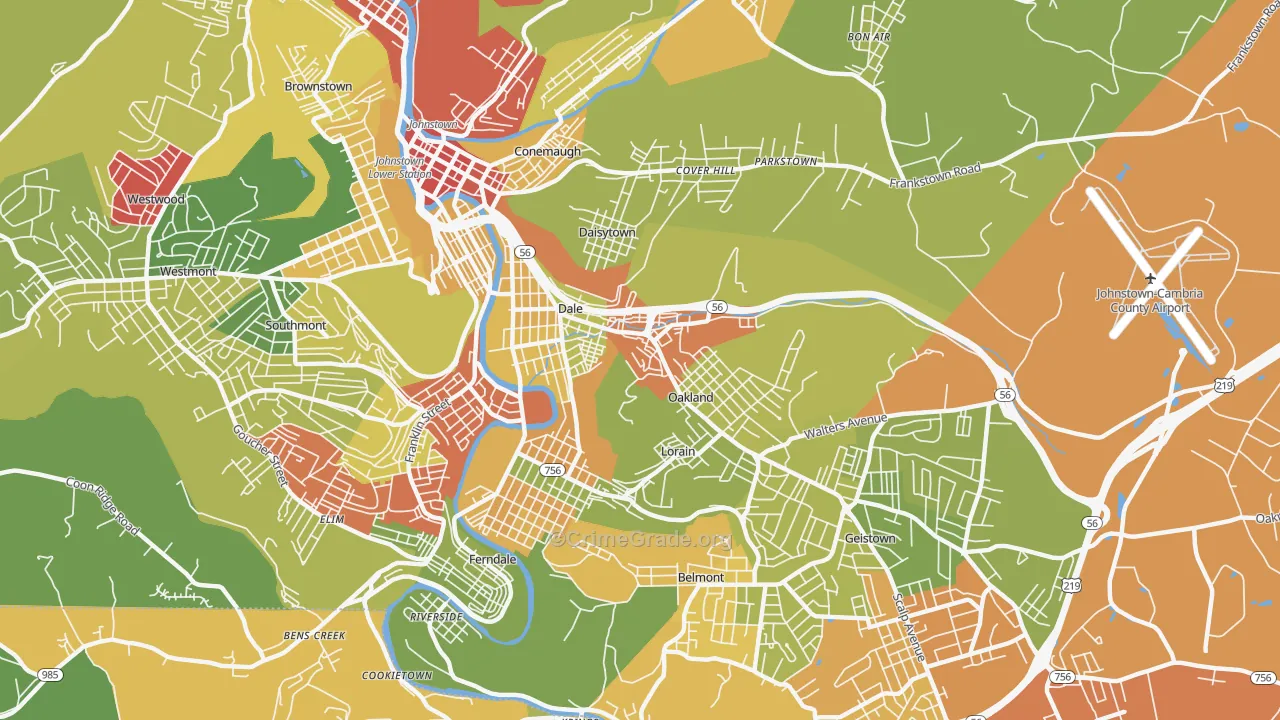 15902, PA Map of Drug-Related Crime Rates