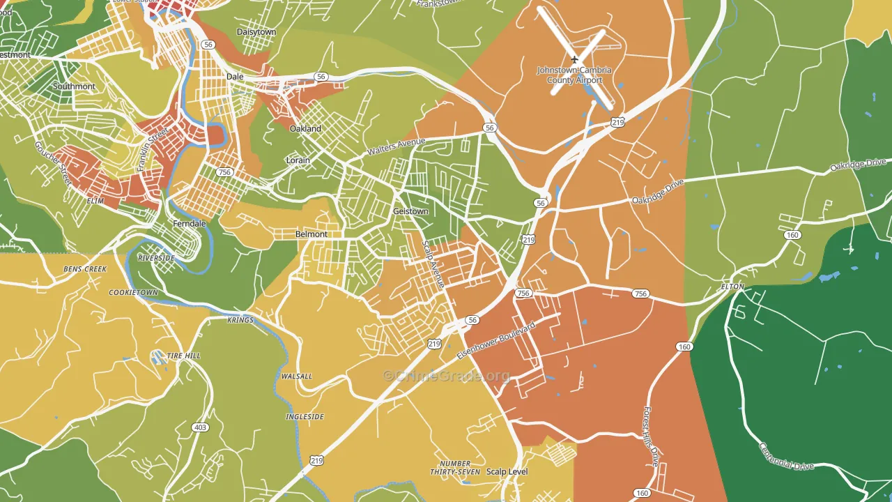 15904, PA Map of Drug-Related Crime Rates