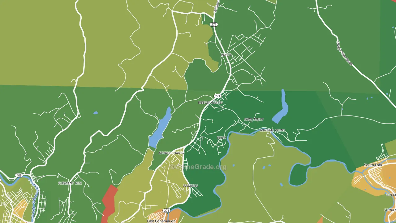 15909, PA Map of Drug-Related Crime Rates
