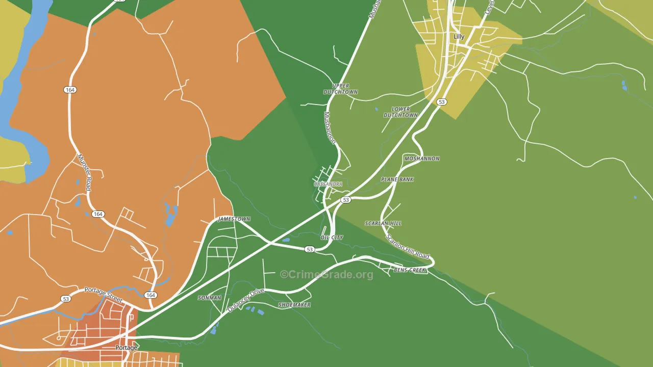15925, PA Map of Drug-Related Crime Rates