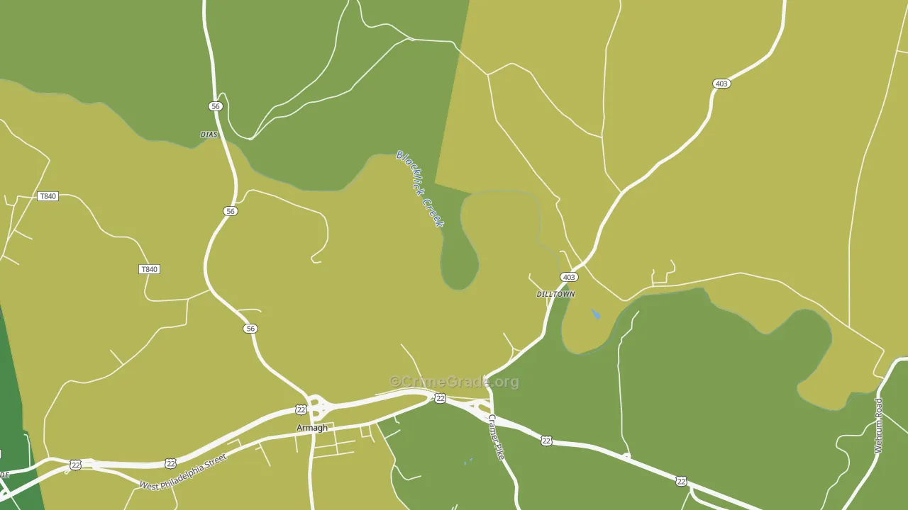 15929, PA Map of Drug-Related Crime Rates