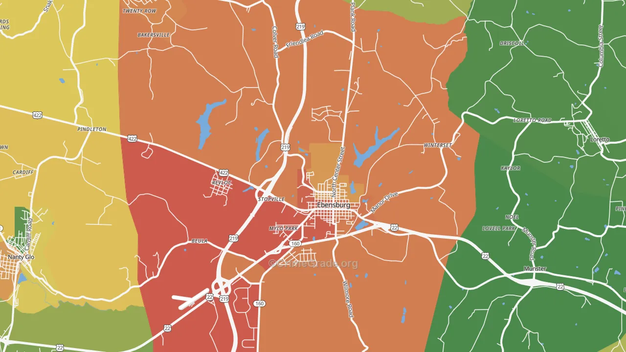 15931, PA Map of Drug-Related Crime Rates