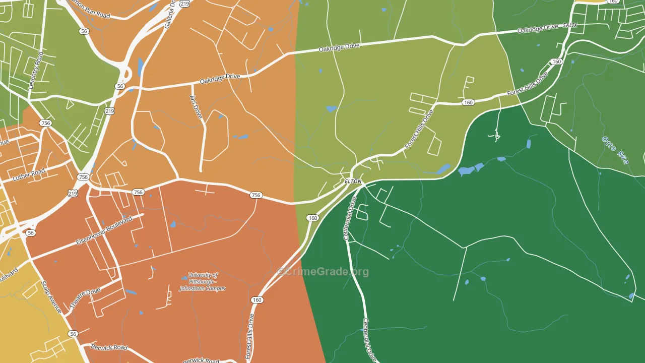 15934, PA Map of Drug-Related Crime Rates