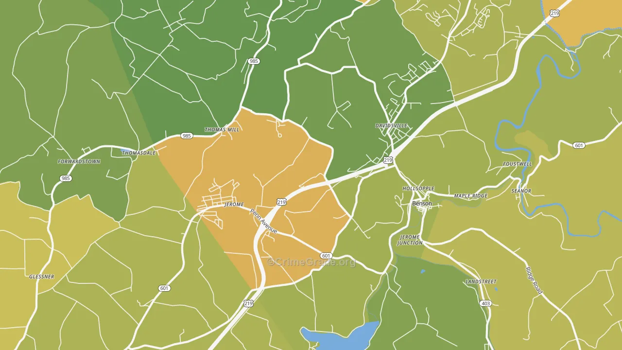 15935, PA Map of Drug-Related Crime Rates