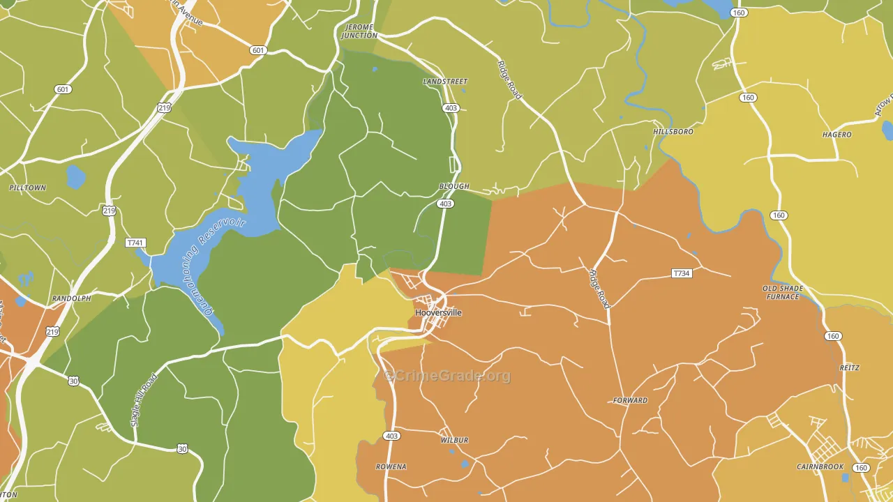 15936, PA Map of Drug-Related Crime Rates