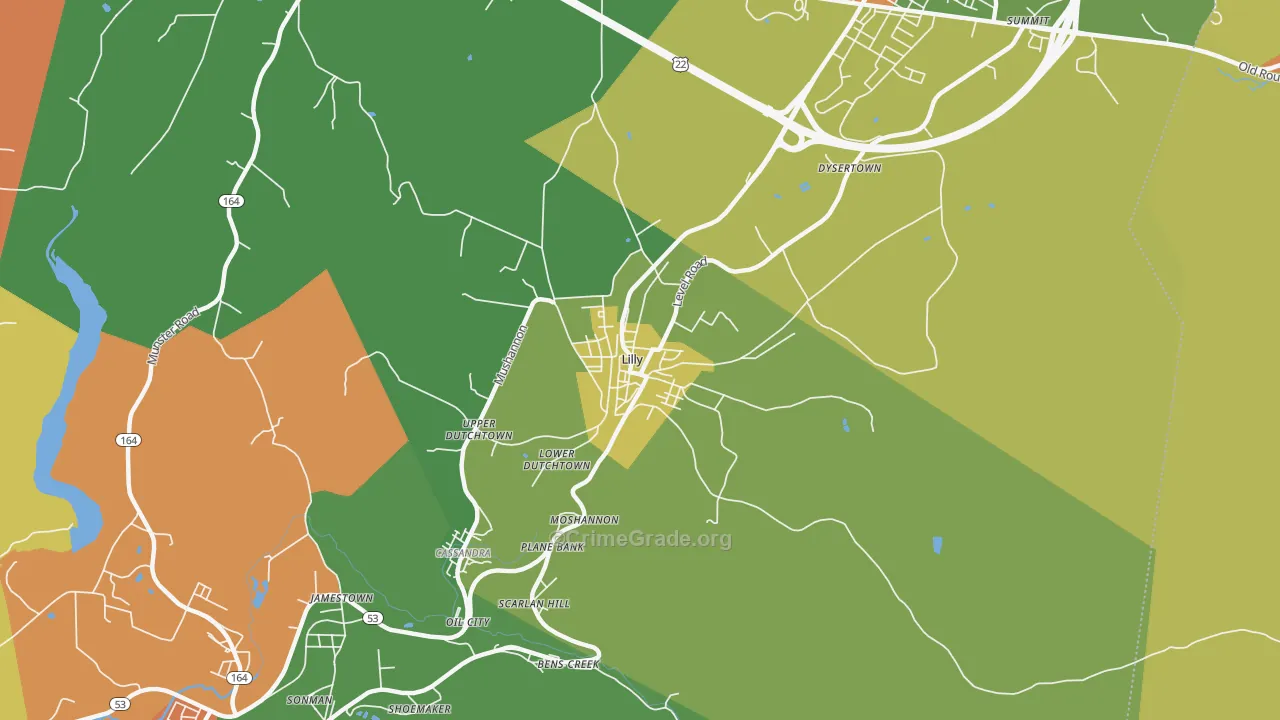 15938, PA Map of Drug-Related Crime Rates