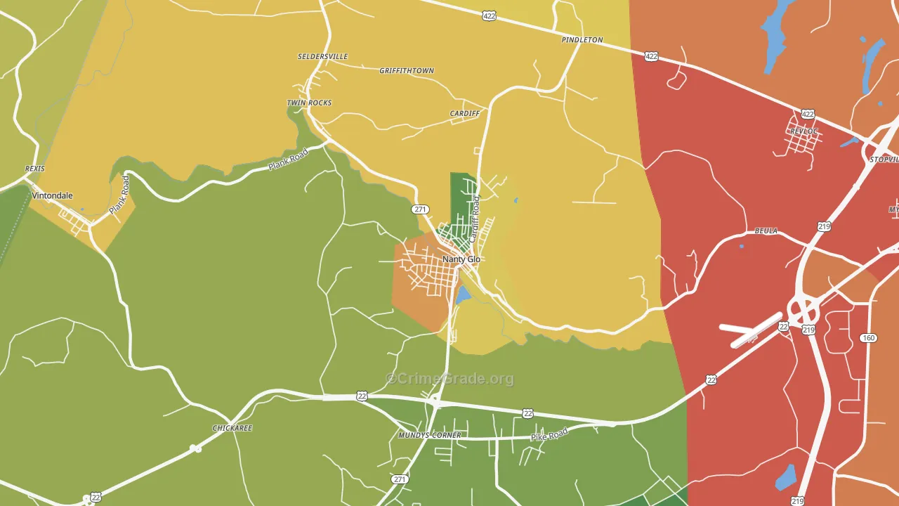 15943, PA Map of Drug-Related Crime Rates