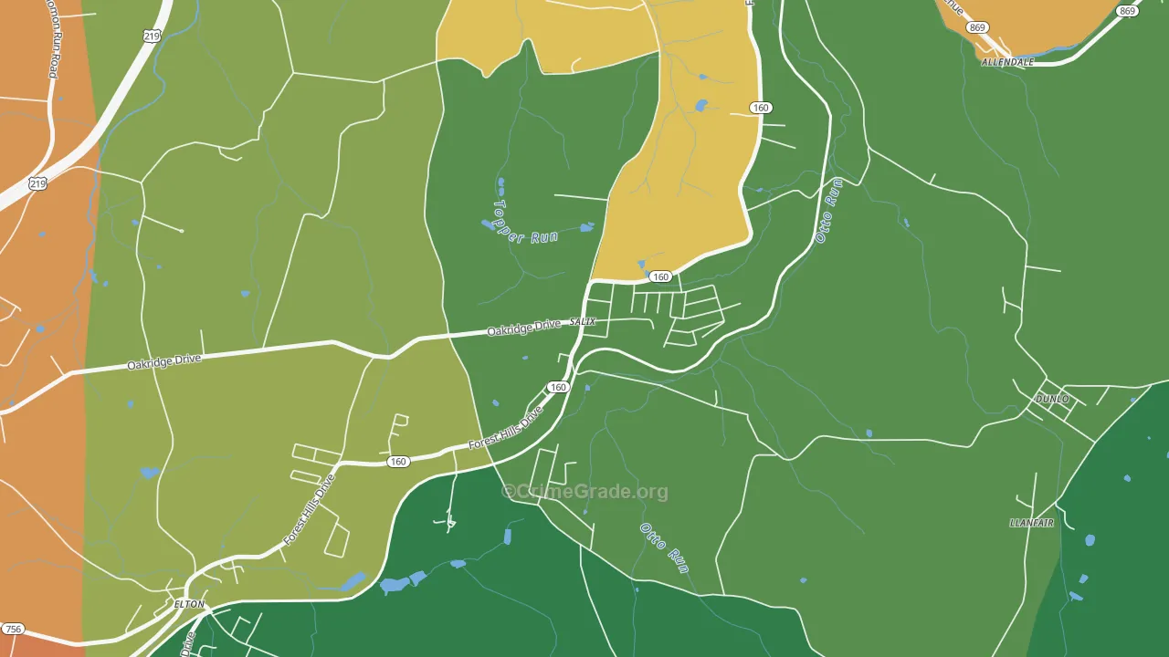 15952, PA Map of Drug-Related Crime Rates