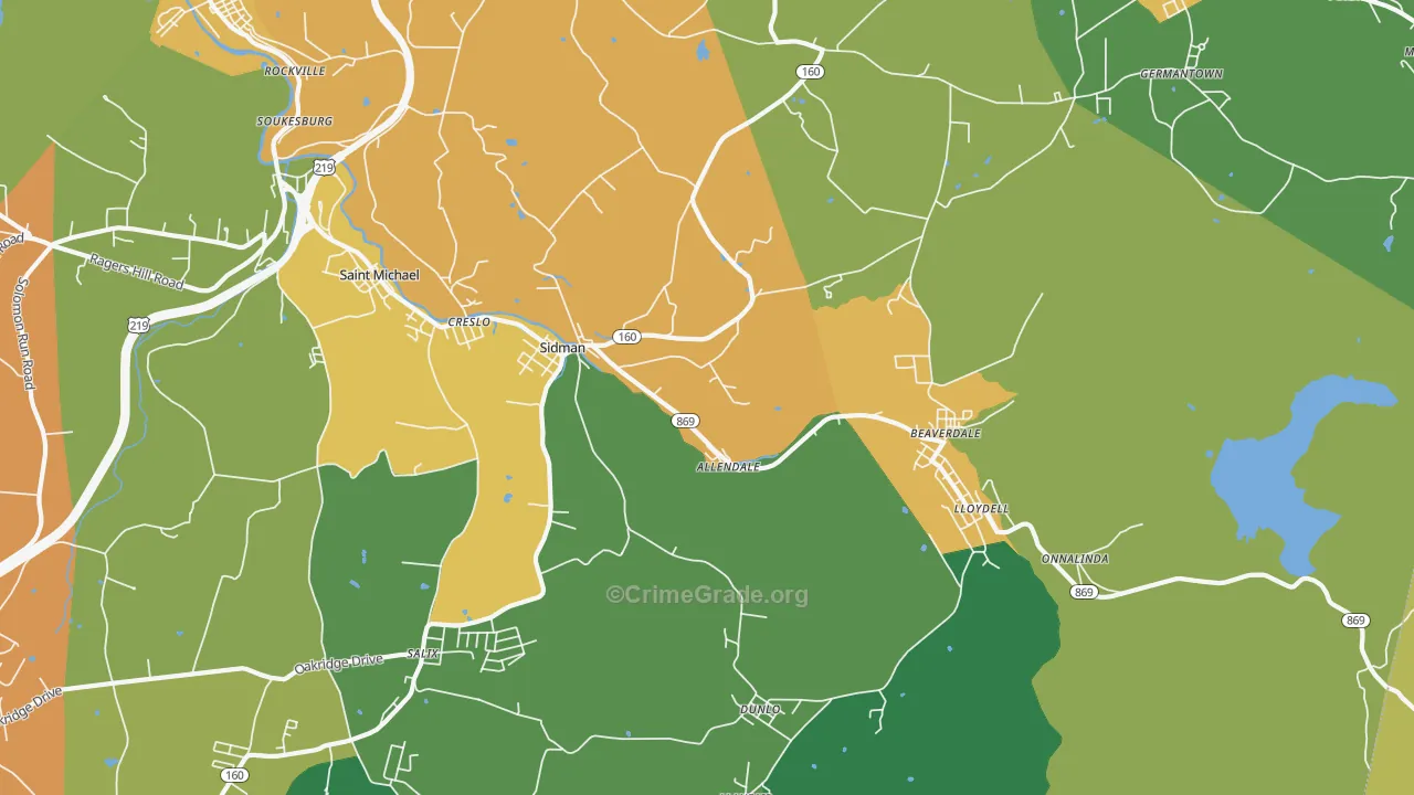 15955, PA Map of Drug-Related Crime Rates