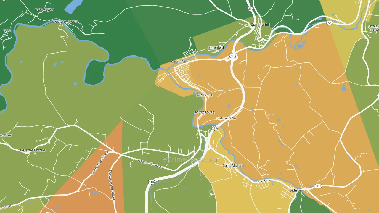15956, PA Map of Drug-Related Crime Rates