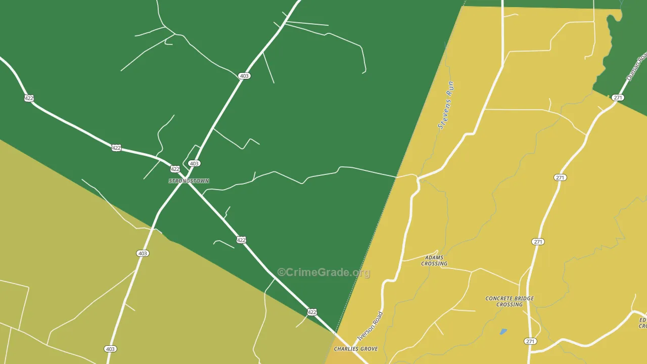 15957, PA Map of Drug-Related Crime Rates