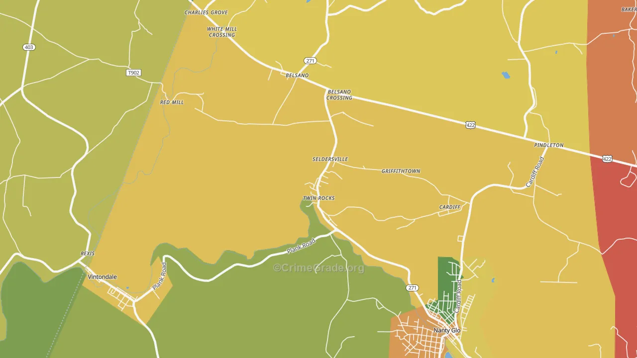 15960, PA Map of Drug-Related Crime Rates