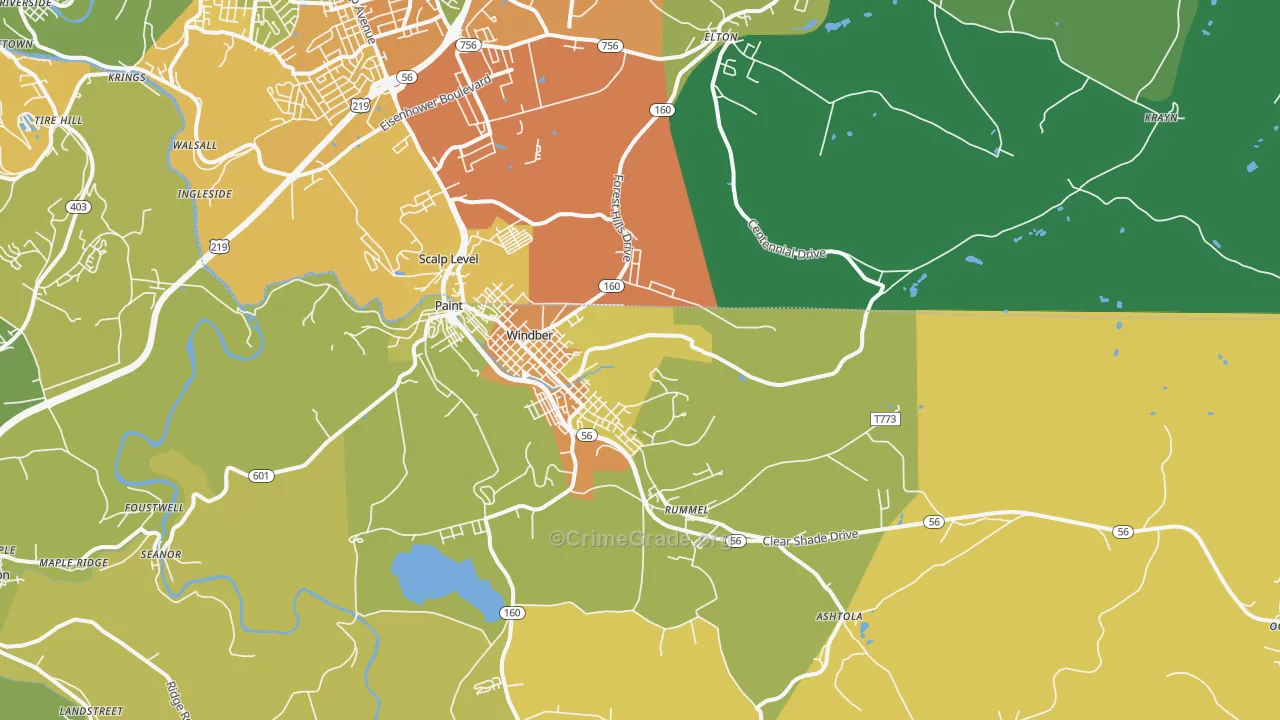 15963, PA Map of Drug-Related Crime Rates