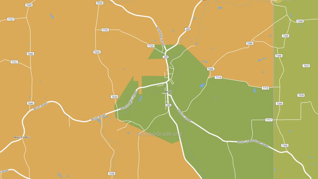 16022, PA Map of Drug-Related Crime Rates