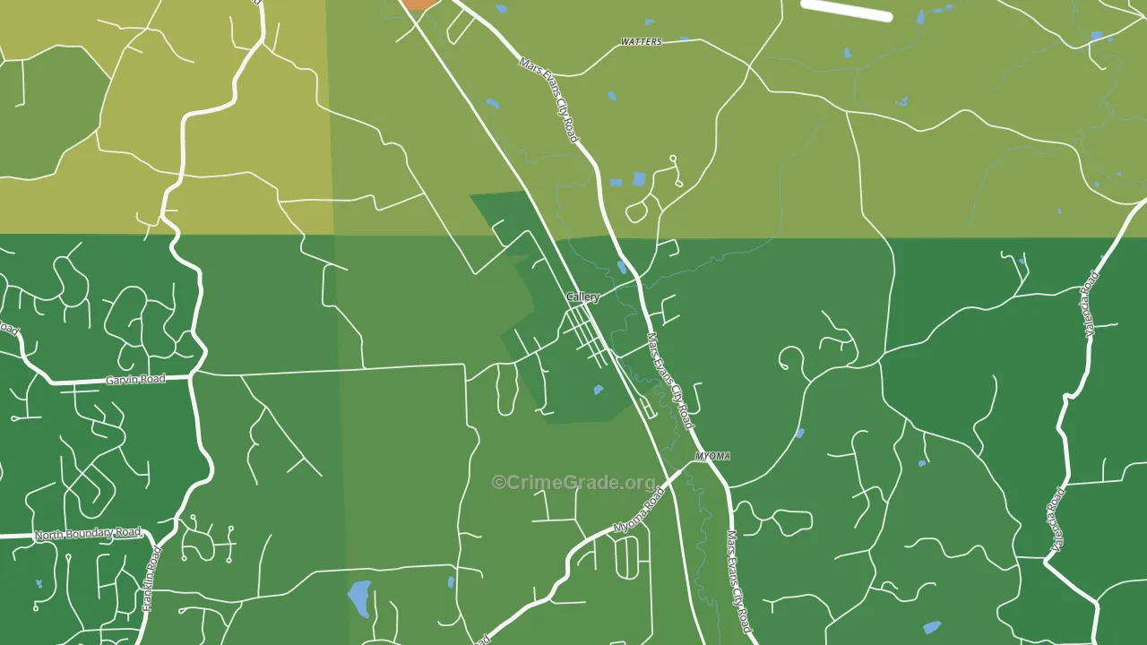 16024, PA Map of Drug-Related Crime Rates