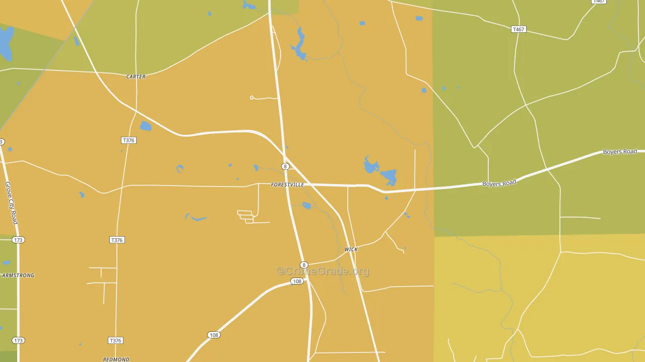 16035, PA Map of Drug-Related Crime Rates