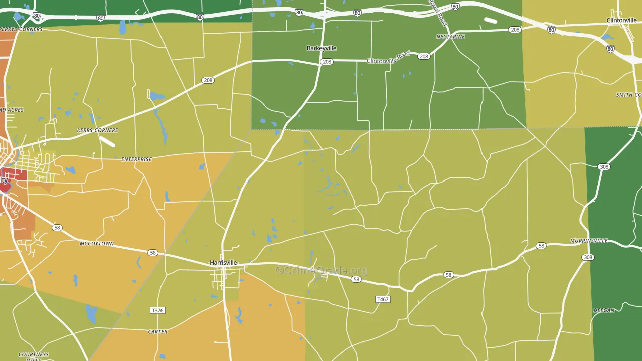 16038, PA Map of Drug-Related Crime Rates