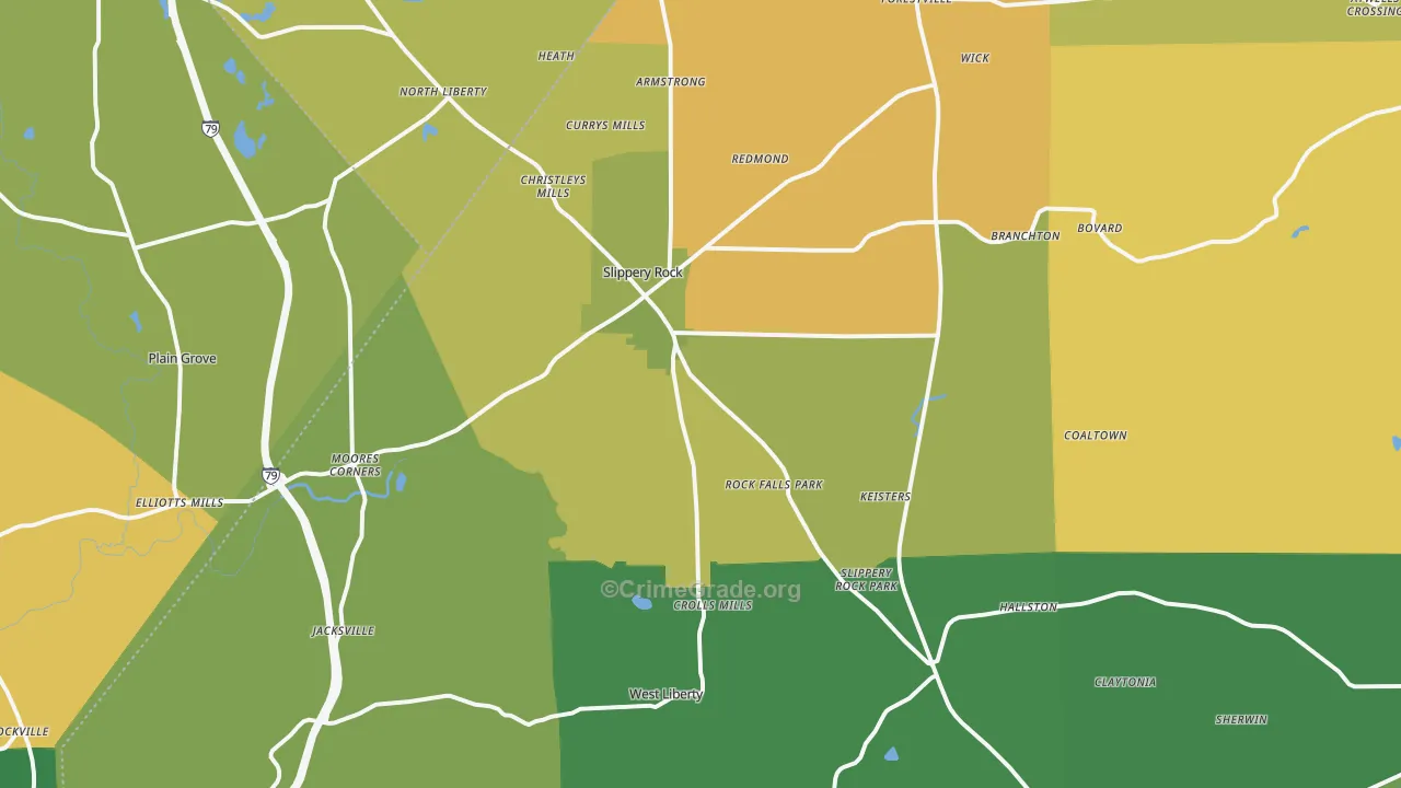 16057, PA Map of Drug-Related Crime Rates