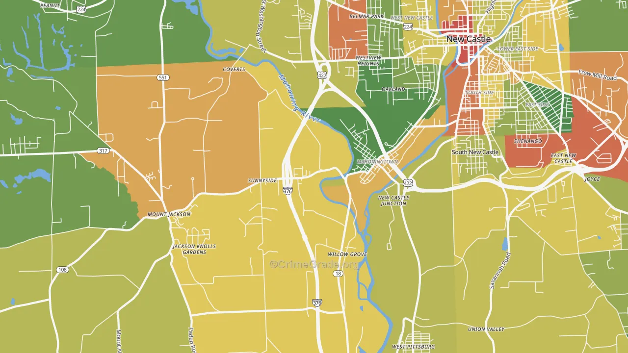 16102, PA Map of Drug-Related Crime Rates