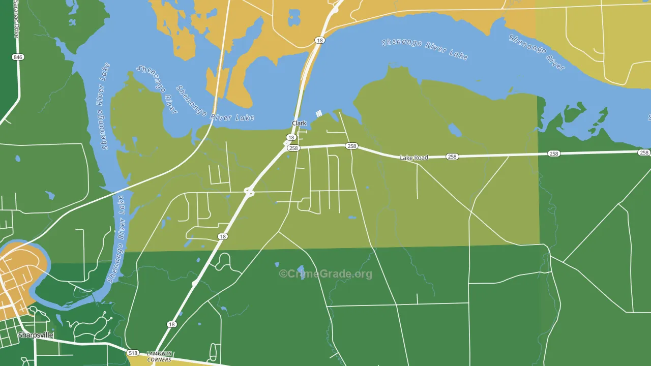 16113, PA Map of Drug-Related Crime Rates