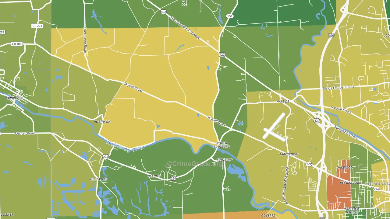 16116, PA Map of Drug-Related Crime Rates