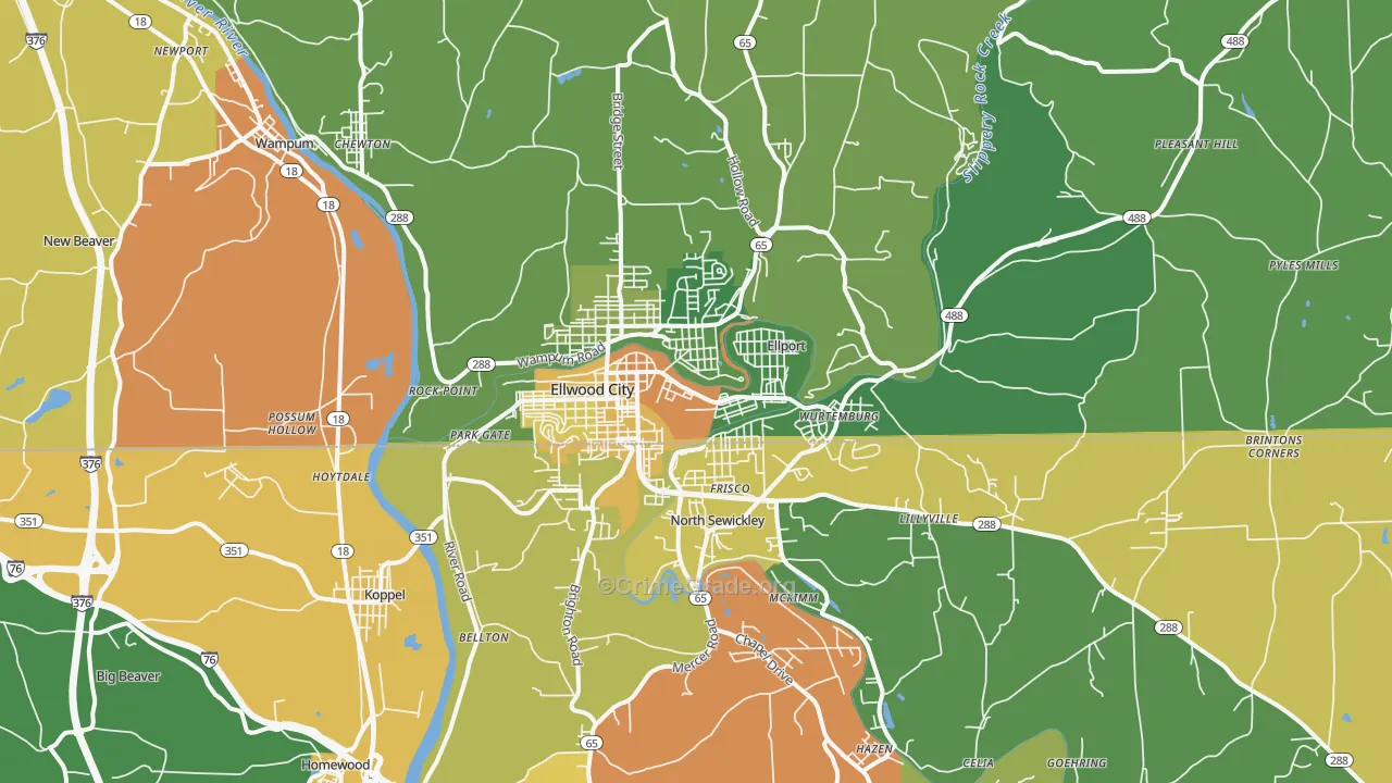 16117, PA Map of Drug-Related Crime Rates