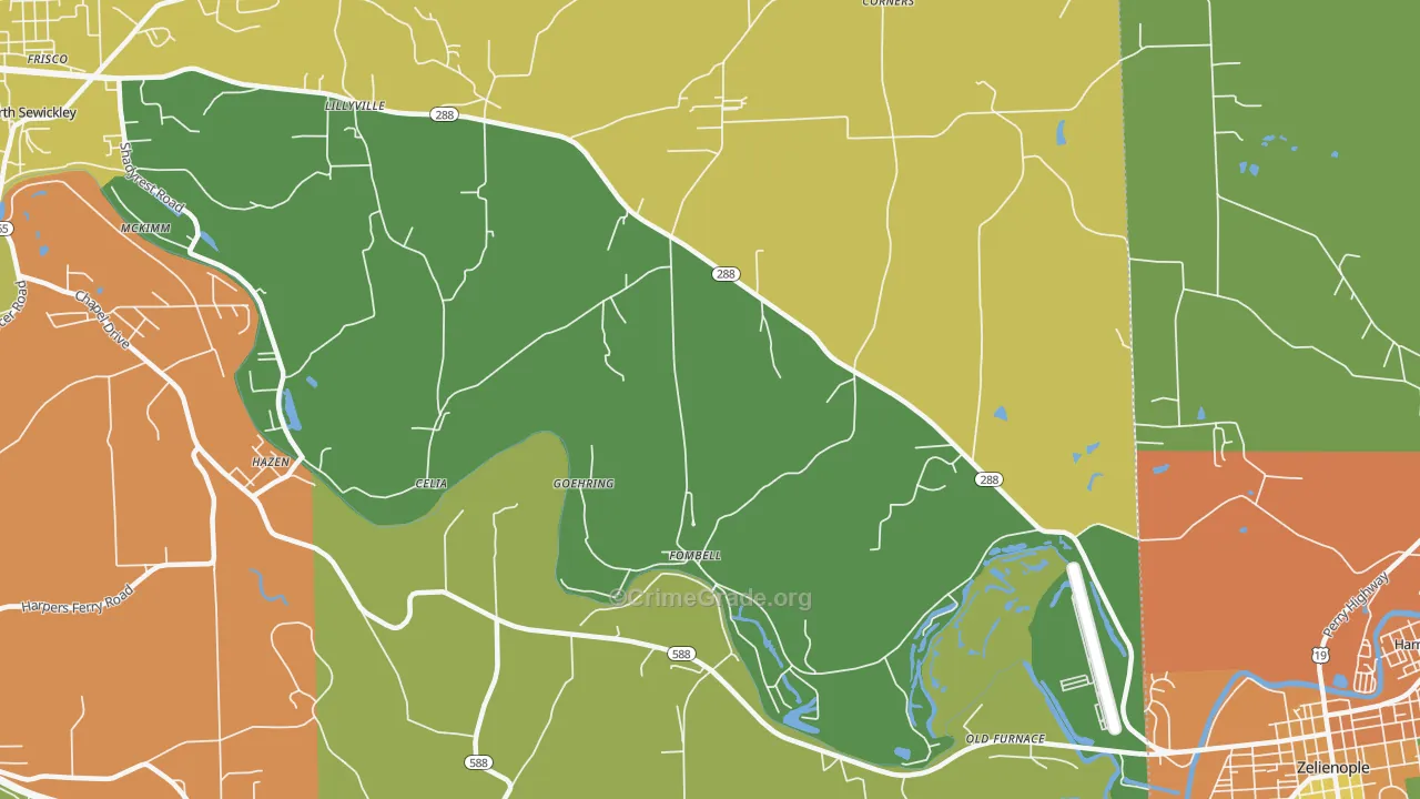 16123, PA Map of Drug-Related Crime Rates