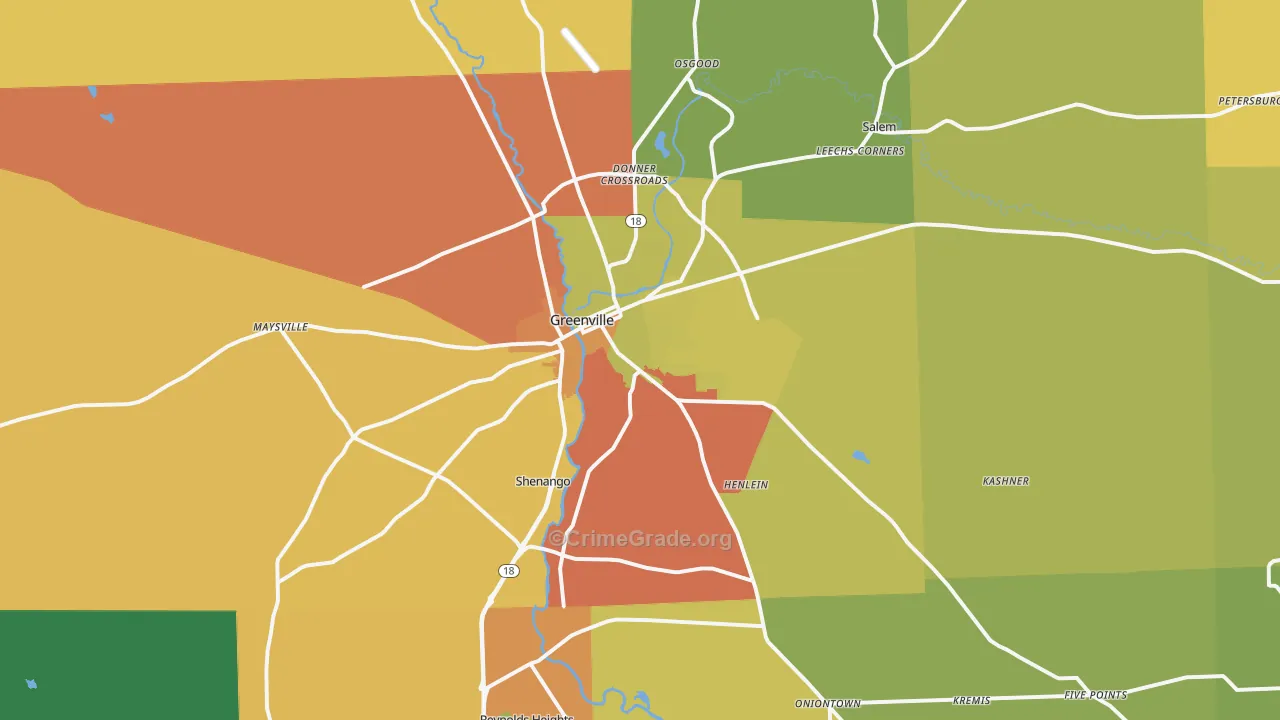 16125, PA Map of Drug-Related Crime Rates