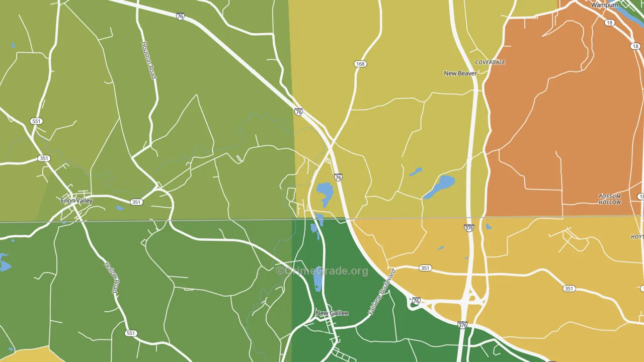 16141, PA Map of Drug-Related Crime Rates