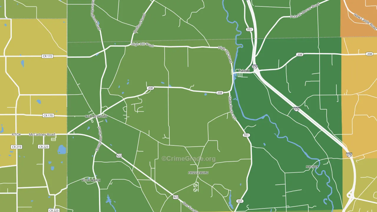 16143, PA Map of Drug-Related Crime Rates