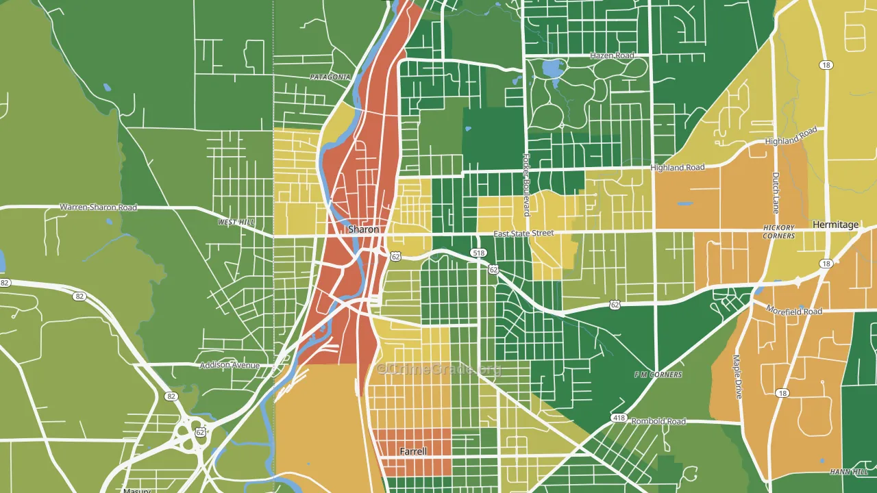 16146, PA Map of Drug-Related Crime Rates