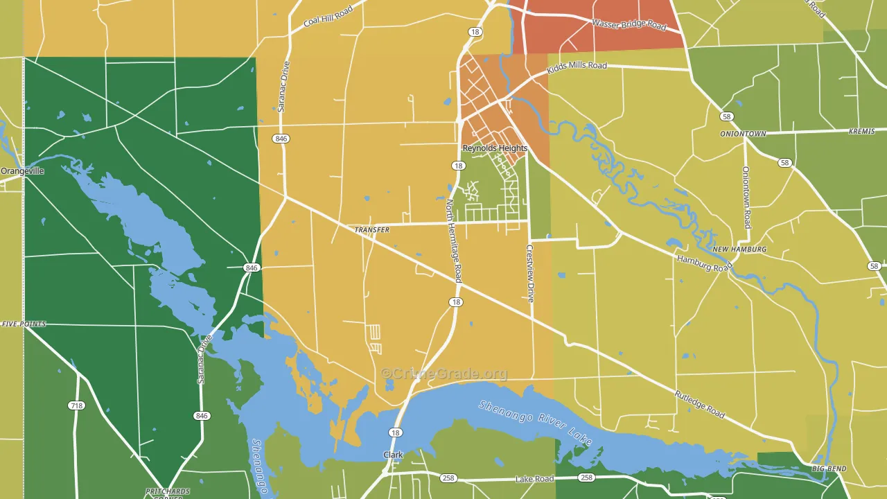 16154, PA Map of Drug-Related Crime Rates