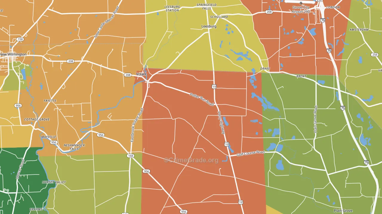 16156, PA Map of Drug-Related Crime Rates