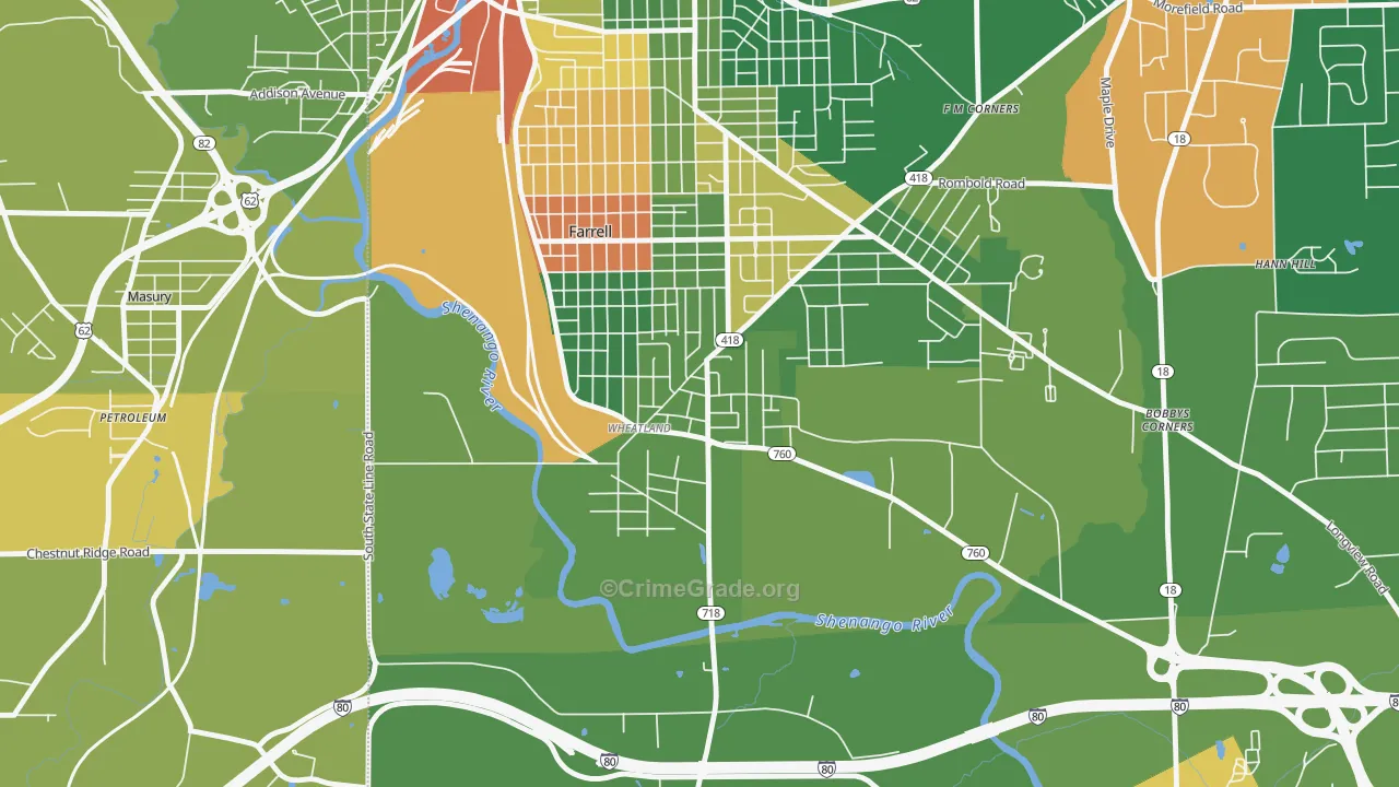 16161, PA Map of Drug-Related Crime Rates