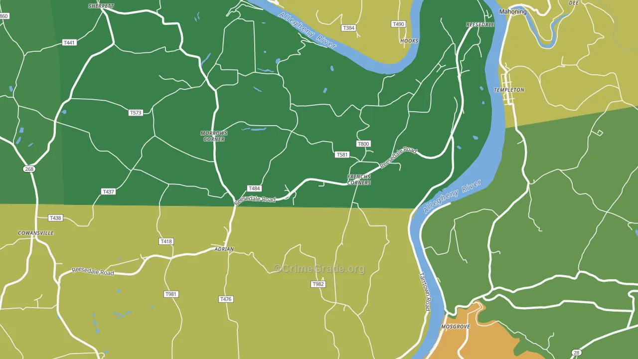 16210, PA Map of Drug-Related Crime Rates